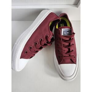 Maroon Burgandy Converse w LunarLon Chuck Taylor Womens 5.5,‎ Mens 3.5